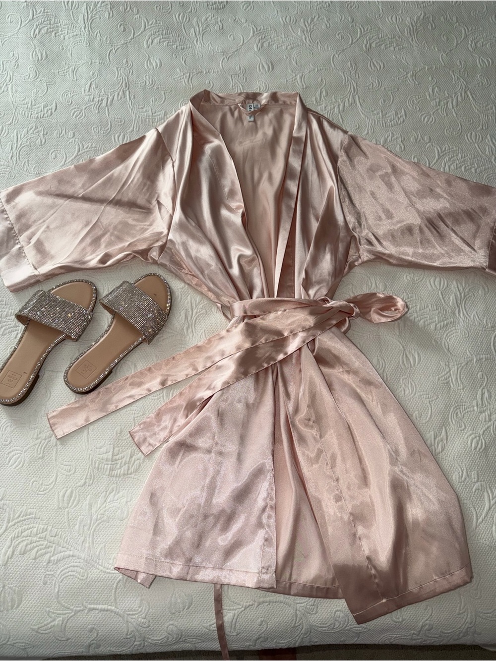 DB Studio Robe and Rhinestone Sandals Set